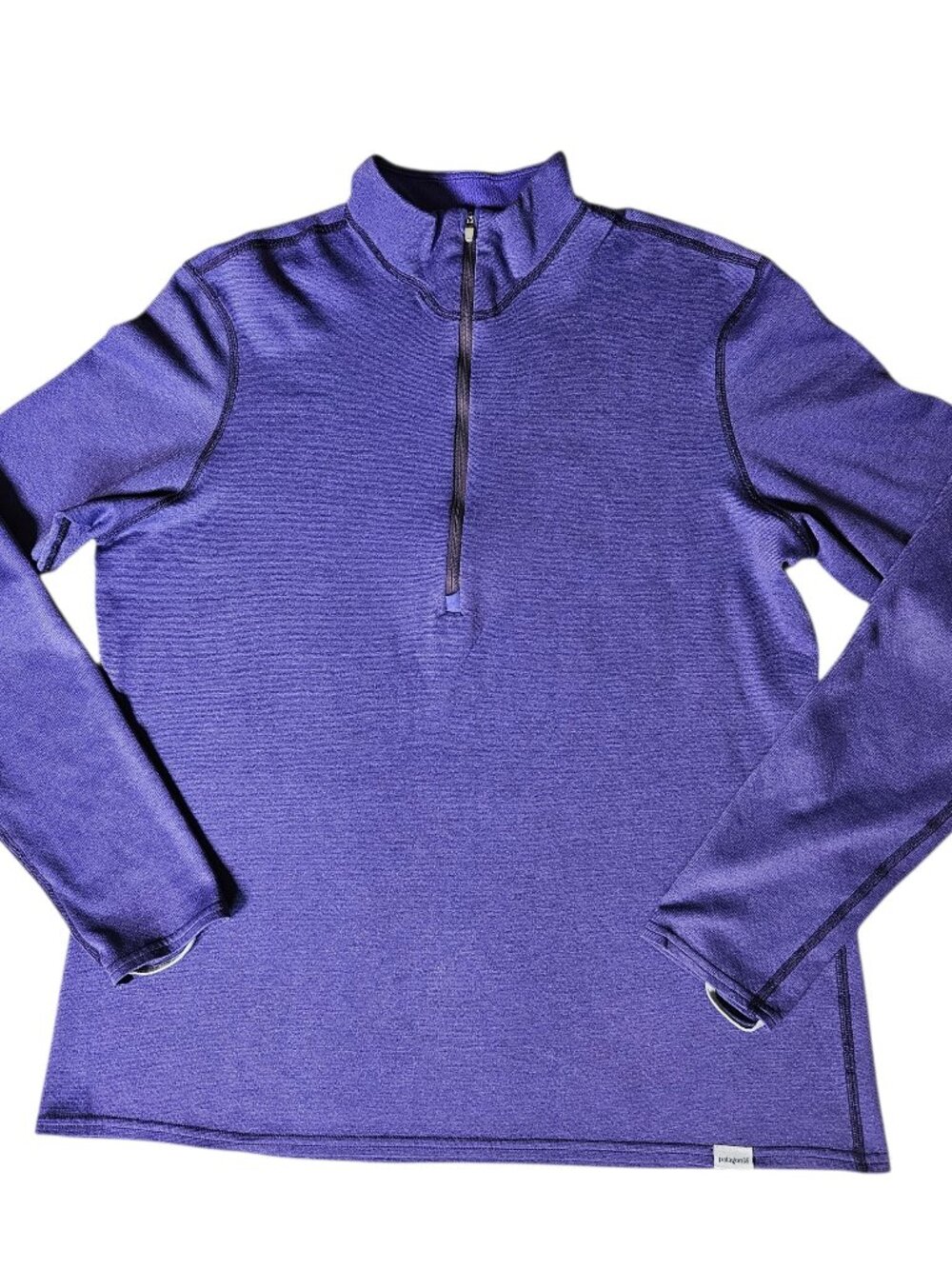 Patagonia Capilene 3 Womens XL 1/2 Zip Purple Base Layer Top Midweight Polartec